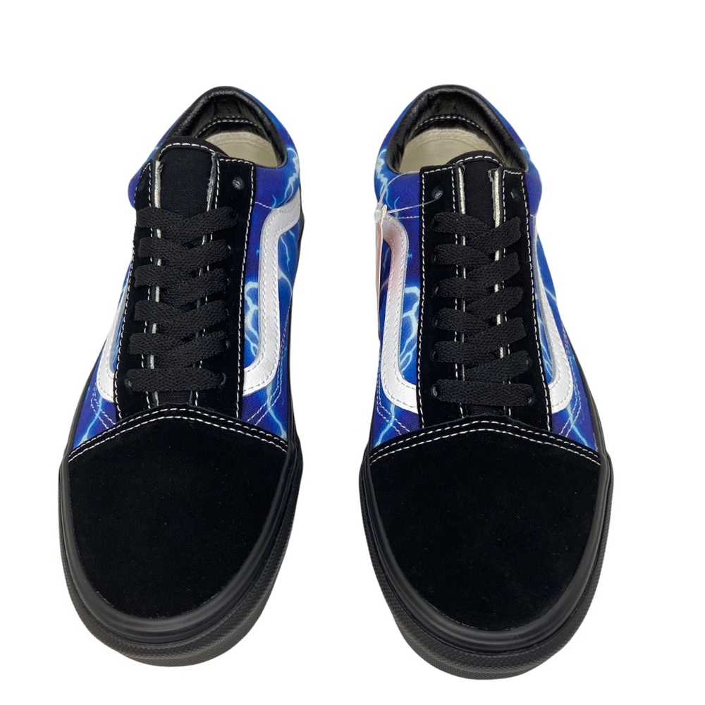 Vans Old Skool Skate Shoe Black Lightning Sneakers Blue - Picture 3 of 16